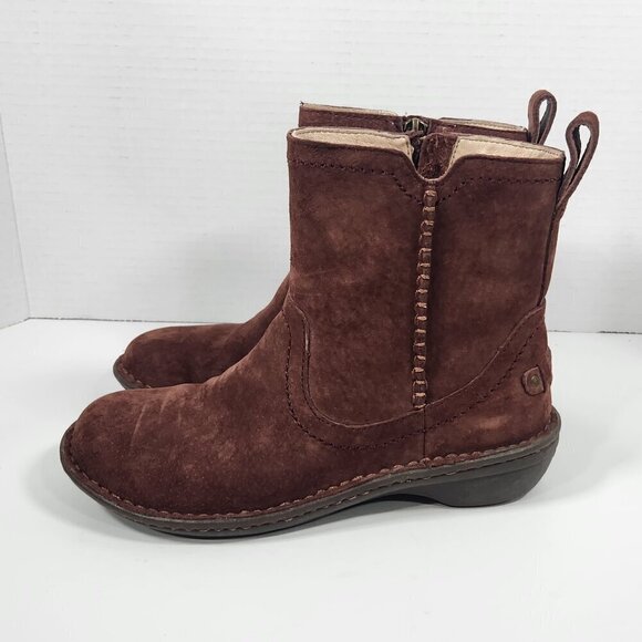 Ugg Leather Ankle Zip Up Boots Size 6 - Picture 2 of 4